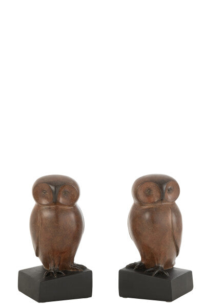 'Owl' bookend, in resin. The couple