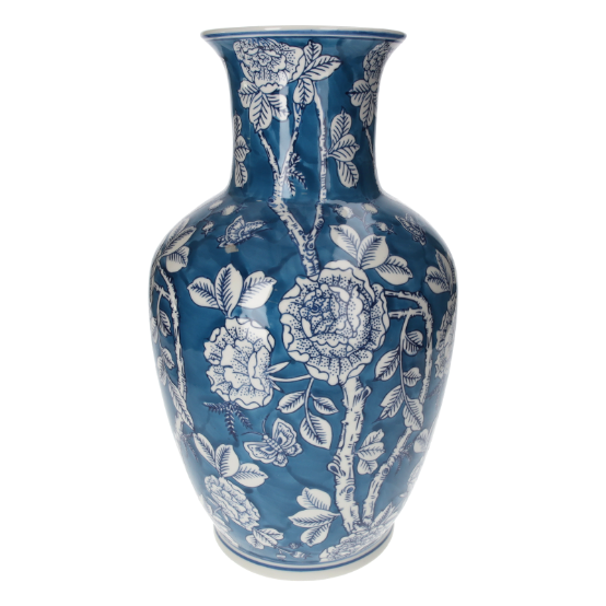 Vaso in ceramica di color blue indaco