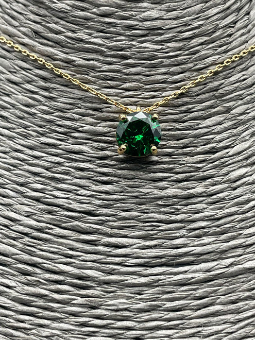 La Pietra dell’Anima di Maggio  Choker Tormalina Verde smeraldo ct 1.57 Diametro 8 mm