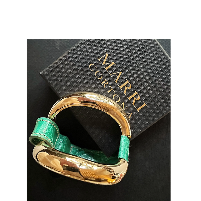 Alligator bracelet  'Emerald Green'