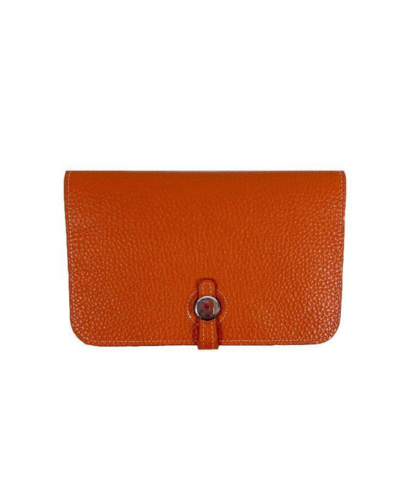 Calipso wallet in Orange leather