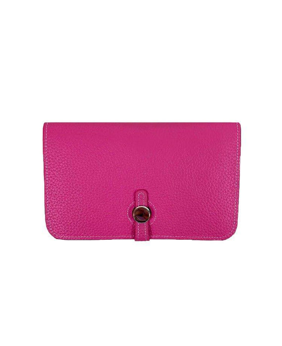 Calipso wallet in fuchsia leather