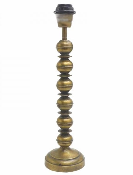 Lamp base in natural brass