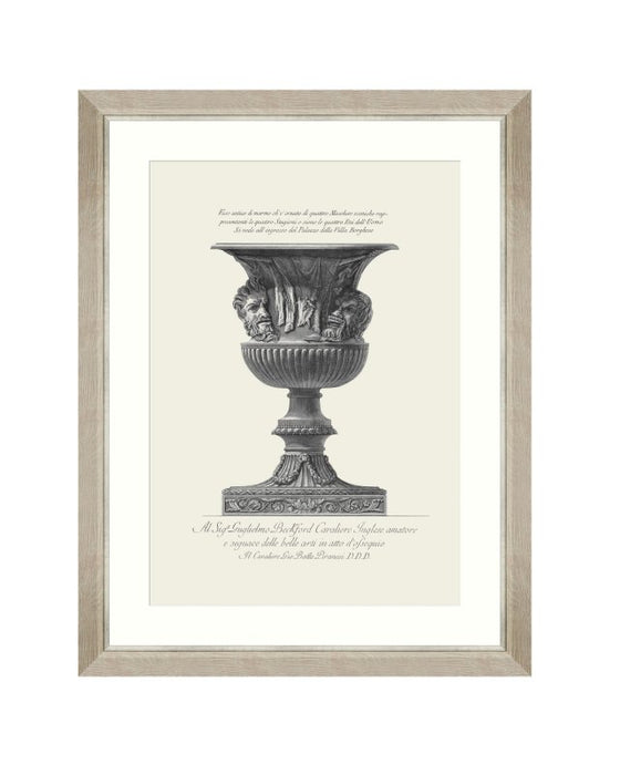 Wood framed print. Ancient urn II