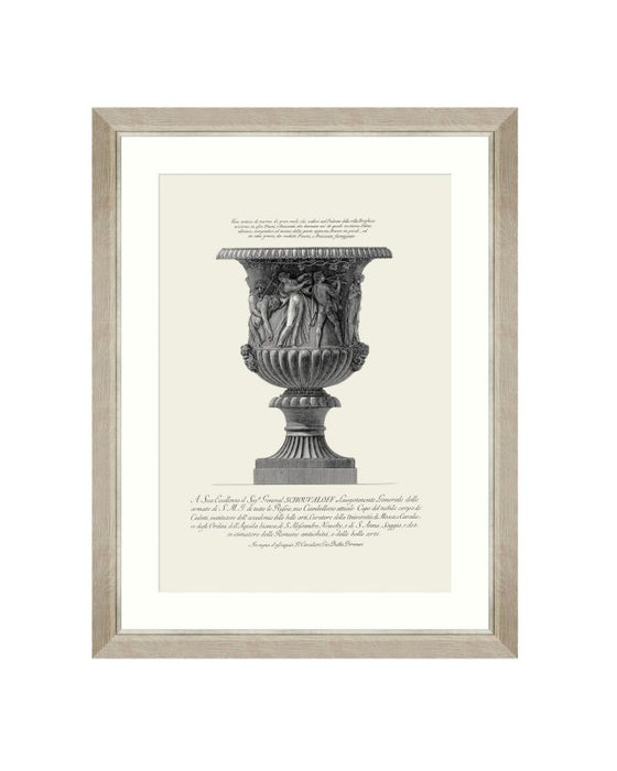 Wood framed print. Ancient urn IV