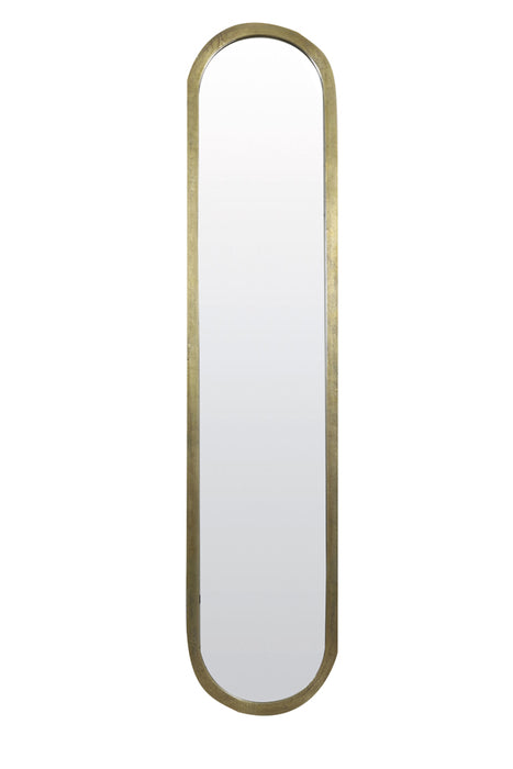 Mirror with antiqued natural bronze frame.