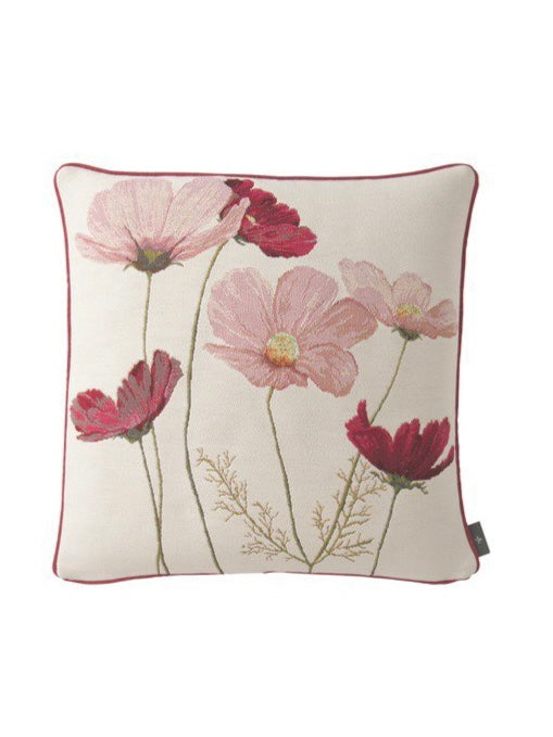 Jacquard flower cushion