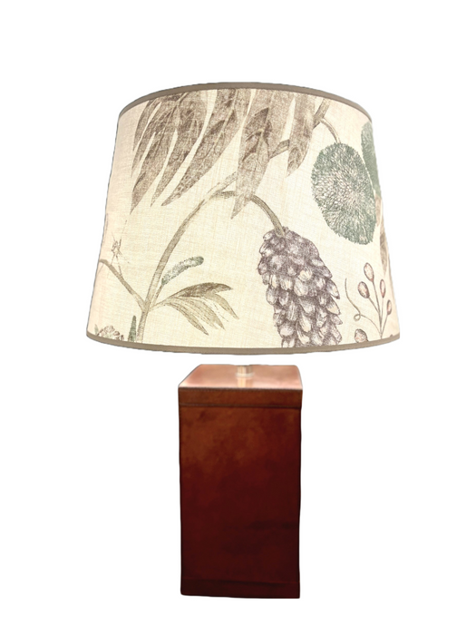 Table lamp. Linen lampshade, Harlequin fabric with floral print.