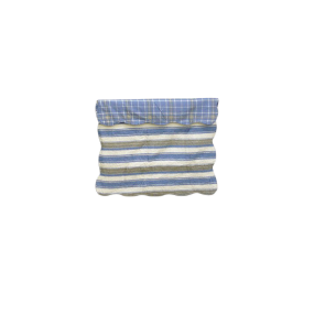 Blue and white striped cushions