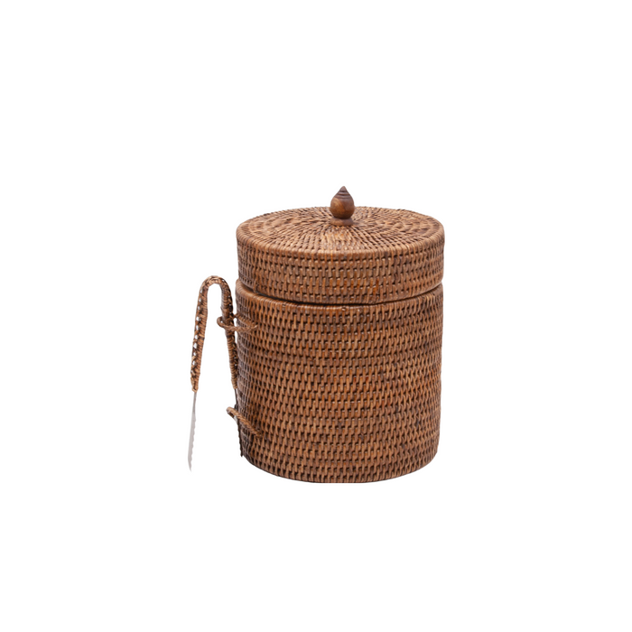 Ice bucket in bamboo rattan