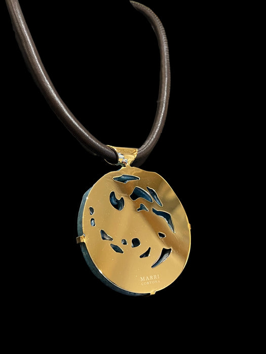 Blue Petroleum jade pendant necklace