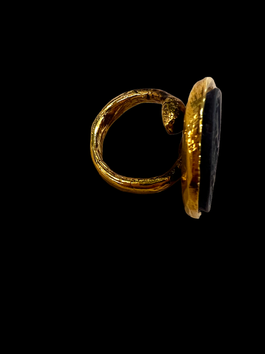 Bronze cameo ring