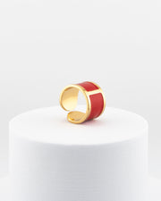 Anello smalto  'Rosso Valentino'