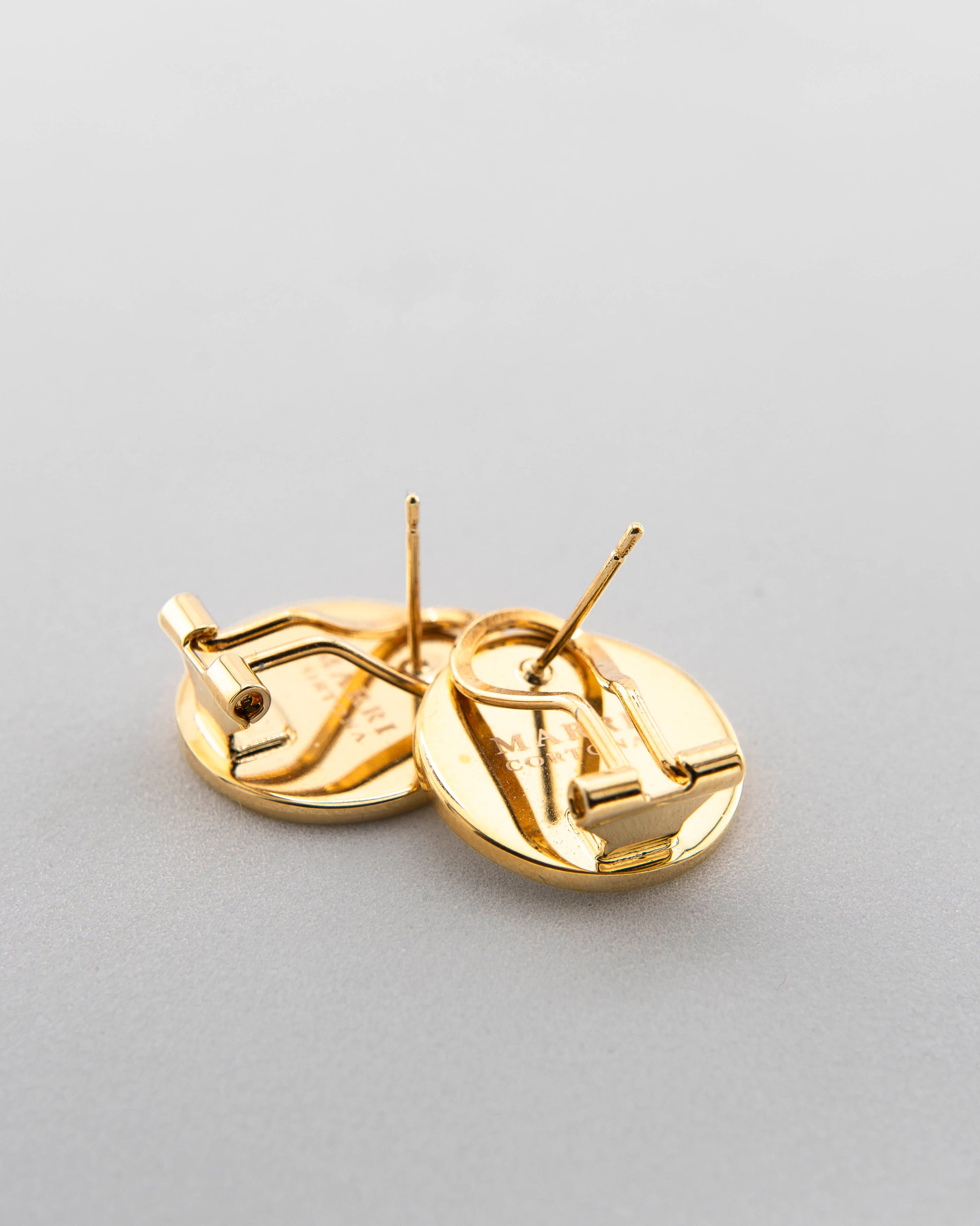 Handcrafted in Tuscany, the MarriCortona Smalto Earrings in 18k gold bronze with hand-painted enamel reflect Italian artistry, color, and timeless elegance.