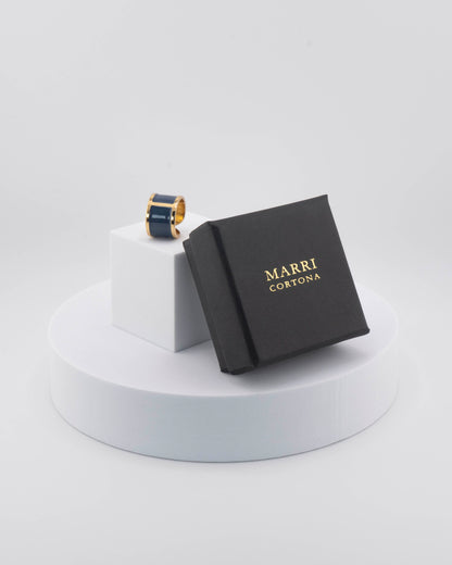 Handcrafted in Tuscany, the MarriCortona Smalto Rings combine 18k gold and hand-painted enamel — vibrant, refined, and authentically Made in Italy.