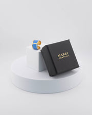 Handcrafted in Tuscany, the MarriCortona Smalto Rings combine 18k gold and hand-painted enamel — vibrant, refined, and authentically Made in Italy.