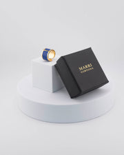 Handcrafted in Tuscany, the MarriCortona Smalto Rings combine 18k gold and hand-painted enamel — vibrant, refined, and authentically Made in Italy.