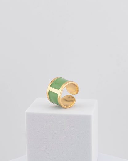 Handcrafted in Tuscany, the MarriCortona Smalto Rings combine 18k gold and hand-painted enamel — vibrant, refined, and authentically Made in Italy.