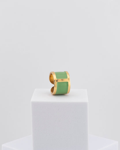 Handcrafted in Tuscany, the MarriCortona Smalto Rings combine 18k gold and hand-painted enamel — vibrant, refined, and authentically Made in Italy.