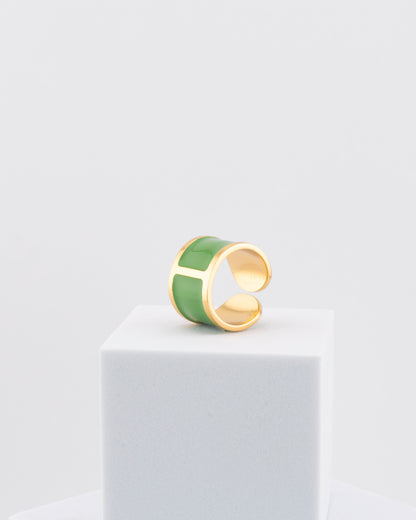 Handcrafted in Tuscany, the MarriCortona Smalto Rings combine 18k gold and hand-painted enamel — vibrant, refined, and authentically Made in Italy.