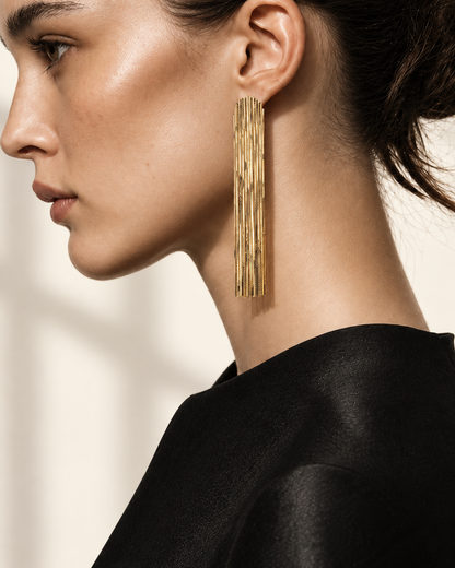 Voila' yellow gold earrings