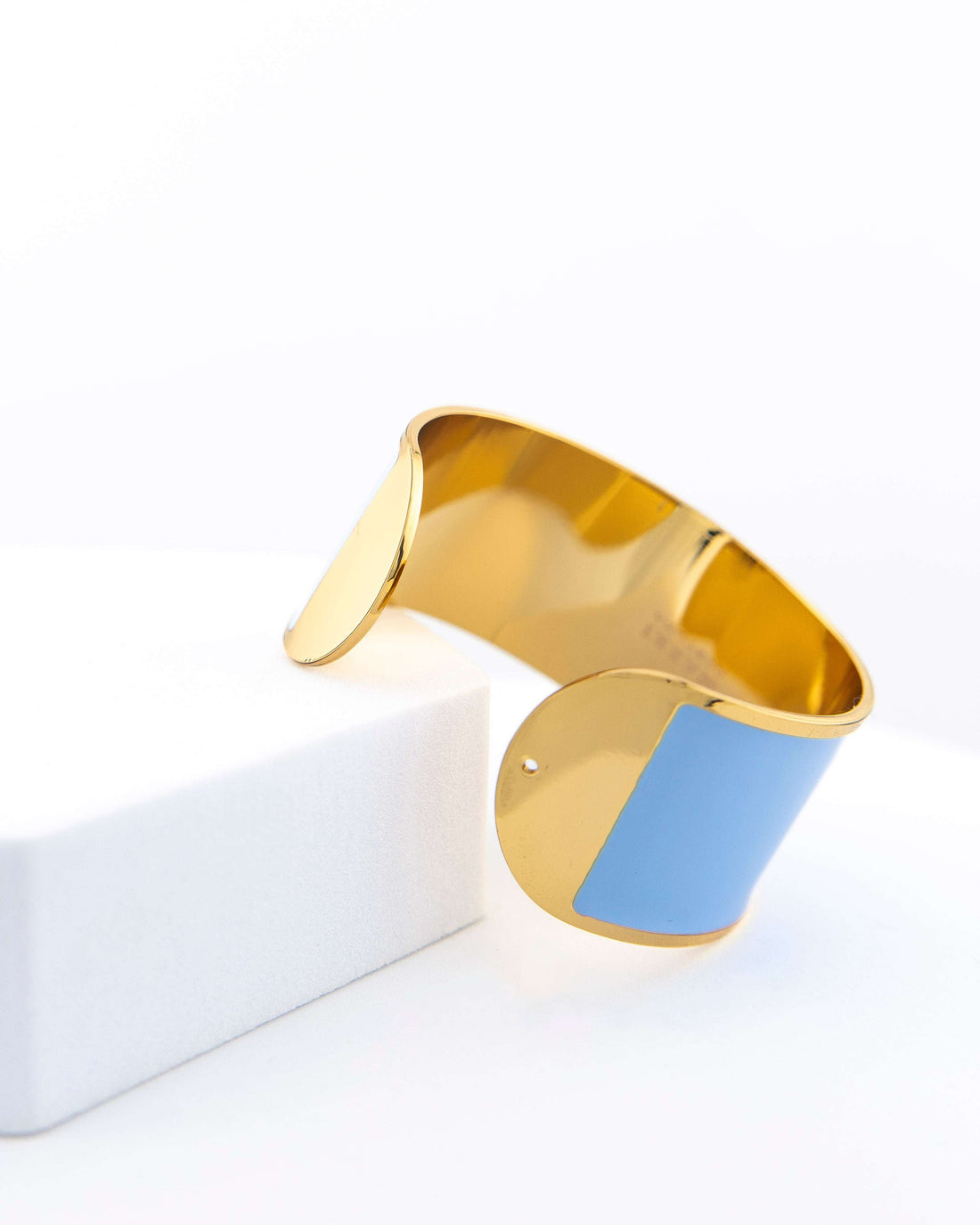 Bracciale Smalto L mm 30 'Celeste pastello'