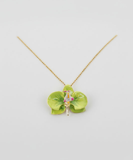 Handcrafted in Tuscany, the Marri Cortona Orchidea Necklace in 18k gold bronze captures the orchid’s grace — elegant, hand-enameled, and timelessly Italian.