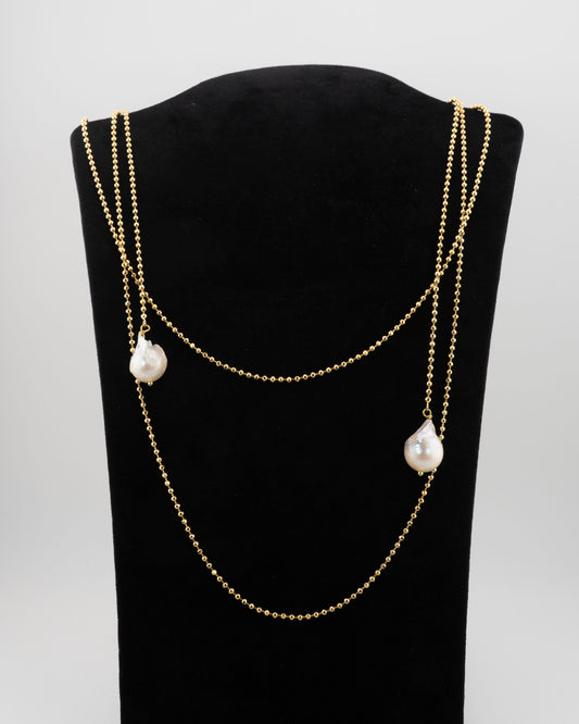 'Thread of Light' Necklace with Pearls