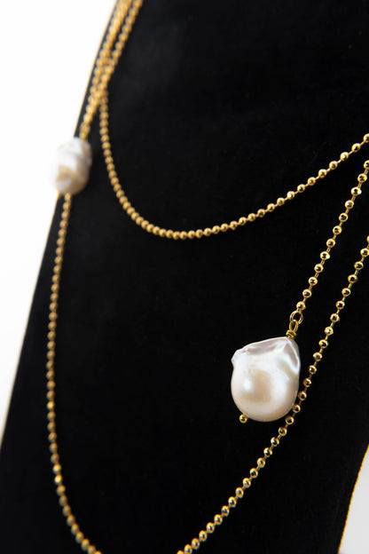 Collana 'Filo di luce' con perle