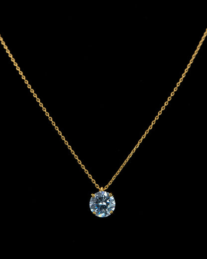 La Pietra dell’Anima di Marzo  Choker Acquamarina 2,42 ct Diametro 8 mm