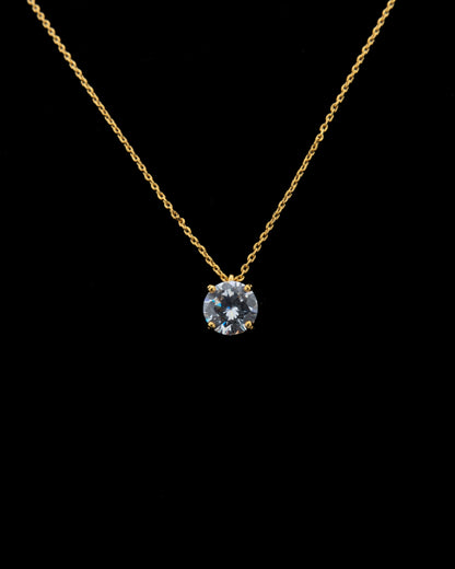 La Pietra dell’Anima di Aprile   Choker Topazio bianco ct 2,42 Diametro 8 mm