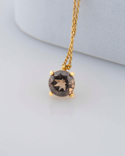 La Pietra dell’Anima di Giugno  Choker Quarzo fume’ , ct 1.77 Diametro 8 mm