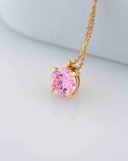 La Pietra dell’Anima di   Ottobre Choker  Topazio rosa 3.47 ct Diametro 8 mm