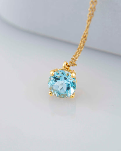 La Pietra dell’Anima di Marzo  Choker Acquamarina 2,42 ct Diametro 8 mm