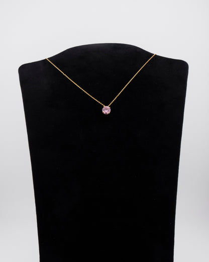 La Pietra dell’Anima di   Ottobre Choker  Topazio rosa 3.47 ct Diametro 8 mm