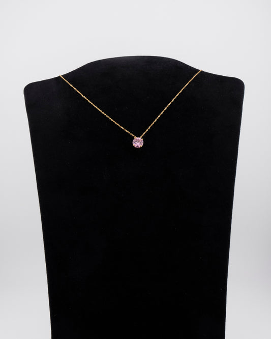 La Pietra dell’Anima di   Ottobre Choker  Topazio rosa 3.47 ct Diametro 8 mm