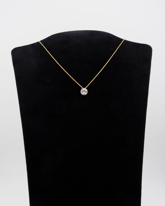 La Pietra dell’Anima di Aprile   Choker Topazio bianco ct 2,42 Diametro 8 mm