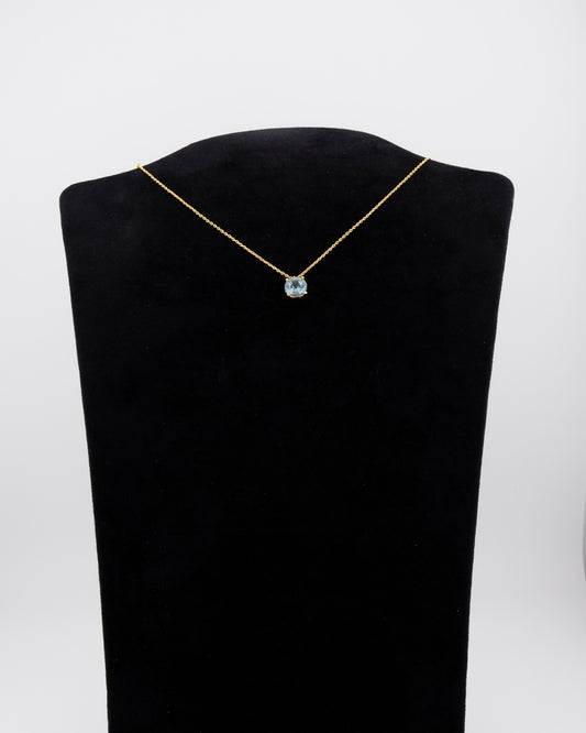 La Pietra dell’Anima di Marzo  Choker Acquamarina 2,42 ct Diametro 8 mm