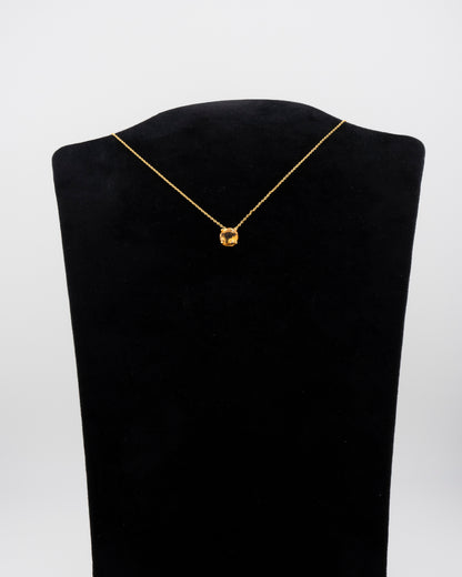 La Pietra dell’Anima di  Novembre   Choker  Zaffiro Giallo  1,97  ct Diametro 8 mm