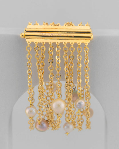 Bracciale con perle . Vestibilita' polso fino a 19 cm M