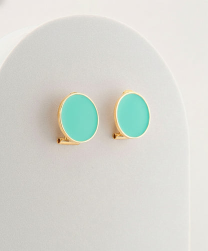 Handcrafted in Tuscany, the MarriCortona Smalto Earrings in 18k gold bronze with hand-painted enamel reflect Italian artistry, color, and timeless elegance.