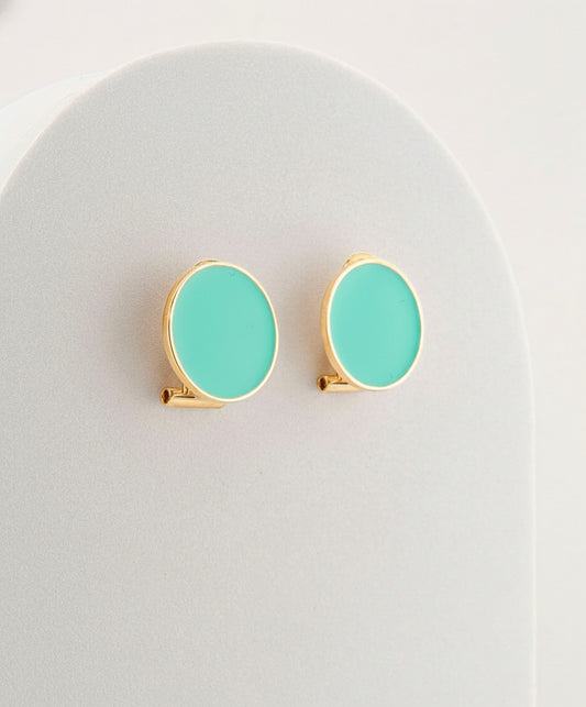 Handcrafted in Tuscany, the MarriCortona Smalto Earrings in 18k gold bronze with hand-painted enamel reflect Italian artistry, color, and timeless elegance.