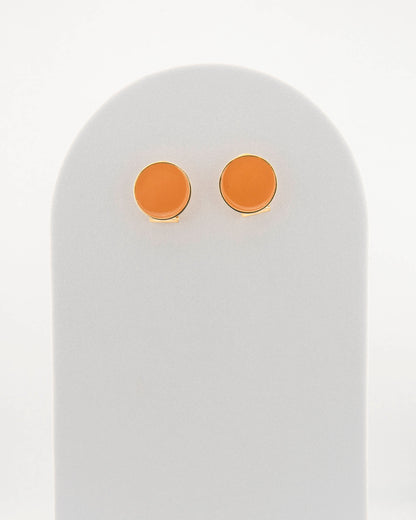 Handcrafted in Tuscany, the MarriCortona Smalto Earrings in 18k gold bronze with hand-painted enamel reflect Italian artistry, color, and timeless elegance.