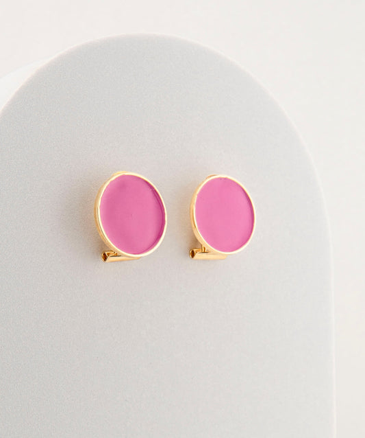 Handcrafted in Tuscany, the MarriCortona Smalto Earrings in 18k gold bronze with hand-painted enamel reflect Italian artistry, color, and timeless elegance.