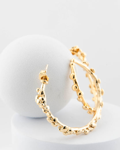 Hoop and granulation earrings