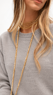 Yellow Gold Voila' Necklace with 6 Strands