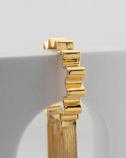 Bracciale 'Onde' con frange h.1 cm misura  S (polso fino a 17 cm)