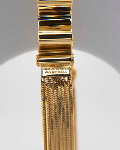 'Onde' bracelet with fringes h 2.5 cm size M (wrist up to 19 cm)