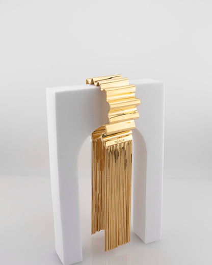 Bracciale 'Onde' con frange h 2,5 cm misura S ( polso fino a 17 cm)