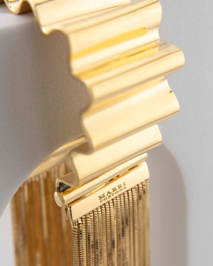 'Onde' bracelet with fringes h 2.5 cm size M (wrist up to 19 cm)